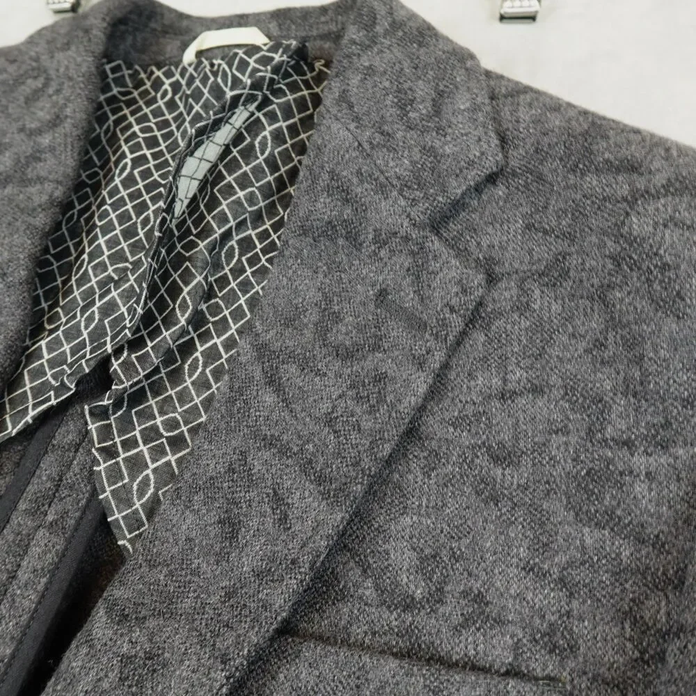 Billy Reid Blazer Sport Coat Mens Size 42R Gray Wool Jacket Italy Unstructured